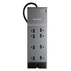 Belkin 8 Outlet Home/Office Surge Protector with Telephone Protection, Gray 2134633