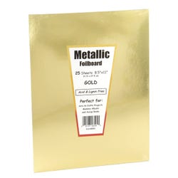 Image for Hygloss Metallic Foilboard, 8-1/2 x 11 Inches, Gold, 25 Sheets from School Specialty