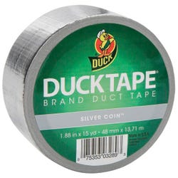 Image for Duck Tape Colored Duct Tape, 1-7/8 Inches x 15 Yards, Silver Coin from School Specialty