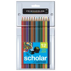 Prismacolor Scholar Colored Pencils, Assorted Colors, Set of 12, Item Number 423352