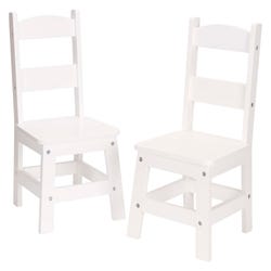 Image for Melissa & Doug Wooden Chairs, 12 x 11-1/2 x 24-3/4 Inches, White, Set of 2 from School Specialty