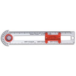 SAFE-T Bullseye 3-in-1 Compass, Ruler and Protractor, 6 Inches, Pack of 10, Item Number 317835