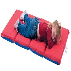 Image for Angeles 4-Fold Nap Mat, 48 x 24 x 2 Inches, Red/Blue from School Specialty