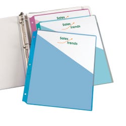 Image for Avery Poly Binder Pockets, 8-1/2 x 11 Inches, Assorted Colors, Pack of 5 from School Specialty