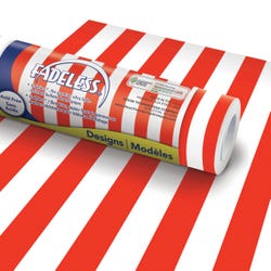 Image for Fadeless Designs Paper Roll, Red Stripe, 48 Inches x 50 Feet from School Specialty
