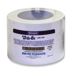 Image for Scienceware Write-On Label Tape, 3/4 in X 40 yd, White, Pack of 4 from School Specialty