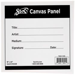 Image for Sax Genuine Canvas Panel, 18 x 24 Inches, White from School Specialty