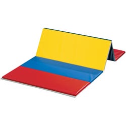 Image for FlagHouse Polyethylene PE Mat, 4 x 8 Feet, 1-1/2 Inch Thick, 4 Sided Hook and Loop, 2 Foot Panel, Rainbow from School Specialty