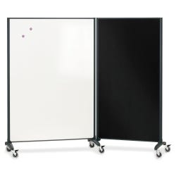 Image for Quartet Multi Room Divider/Magnetic Board, 36 x 72 Inches, Graphite Frame from School Specialty