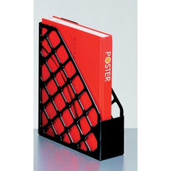 Officemate Recycled Plastic Magazine File, 3 x 9-1/2 x 11-3/4 Inches, Black 1368943