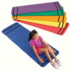 Image for Sportime Curl Up Yoga Mats, 6 x 2 Feet, Assorted Colors, Set of 6 from School Specialty