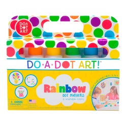 Image for Do-A-Dot Art Paint Washable Markers, Standard Dauber Tip, Assorted Rainbow Colors, Set of 6 from School Specialty