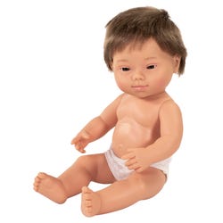 Miniland Baby Doll Caucasian Boy with Down Syndrome, 15 Inches, Item Number 2088959