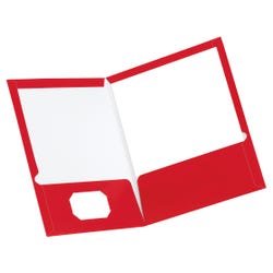 Image for Oxford Laminated 2-Pocket Folder, Red, Pack of 25 from School Specialty