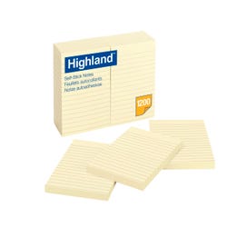 Image for Highland™ Notes, 4 in x 6 in, Yellow, 12 Pads/Pack from School Specialty