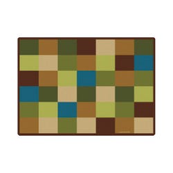 Carpets for Kids Nature Blocks Seating Carpet, 8 Feet 4 Inches x 11 Feet 8 Inches, Rectangle, Brown, Item Number 1467833