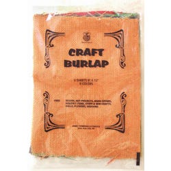 Thompson Bengal Grade Burlap, 9 X 12 in, Assorted Color, Pack of 6 413144