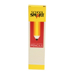 School Smart No 2 Pencils, Pre-Sharpened, Hexagonal with Latex-Free Erasers, Pack of 12 Item Number 084453