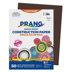 Image for Prang Medium Weight Construction Paper, 9 x 12 Inches, Dark Brown, Pack of 50 from School Specialty