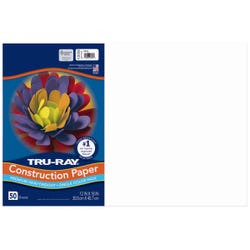 Image for Tru-Ray Sulphite Construction Paper, 12 x 18 Inches, White, 50 Sheets from School Specialty