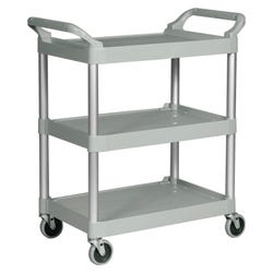 Image for Rubbermaid Utility Cart, 200 Pound Capacity, 33-5/8 x 18-5/8 x 37-3/4 Inches, Platinum from School Specialty
