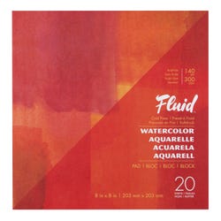 Image for Speedball Fluid Cold Press Watercolor Pad, 8 x 8 Inches, 20 Sheets from School Specialty