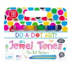 Image for Do-A-Dot Art Paint Washable Markers, Mini Dauber Tip, Assorted Jewel Tones, Set of 6 from School Specialty