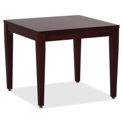 Image for Lorell Mahogany Finish Solid Wood Corner Table, 23-5/8 x 23-5/8 x 20 Inches, Mahogany from School Specialty