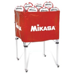 Image for Mikasa Classic Collapsible Ball Cart with Carry Bag, Scarlet from School Specialty