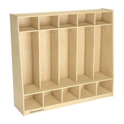 Image for Childcraft Bench Coat Locker, 5 Sections, 53-3/4 x 14-1/4 x 48 Inches from School Specialty
