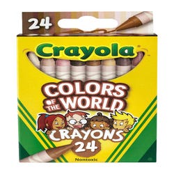 Image for Crayola Colors of the World Crayons, Set of 24 from School Specialty