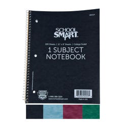 Image for School Smart Spiral Perforated 1 Subject College Ruled Notebook, 11 x 8-1/2 Inches from School Specialty