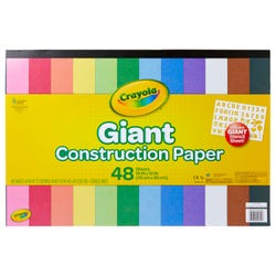 Crayola Giant Construction Paper and Stencils, 18 x 12 Inches, Pack of 48 Item Number 2004296