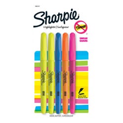 Image for Sharpie Pocket Style Highlighter, Chisel Tip, Assorted Colors, Set of 5 from School Specialty