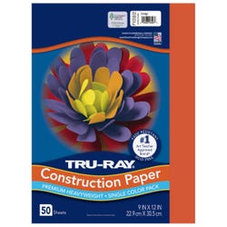 Image for Tru-Ray Sulphite Construction Paper, 9 x 12 Inches, Orange, 50 Sheets from School Specialty