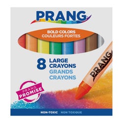 Image for Prang Large Molded Crayon Set in Lift Lid Box, Assorted Color, Set of 8 from School Specialty