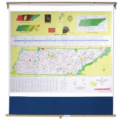 Image for Nystrom Tennessee Pull Down Roller Classroom Map, 68 x 50 Inches from School Specialty