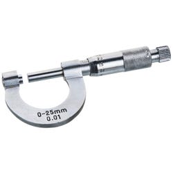Image for Eisco Labs Micrometer Screw Gauge, Nickel Plated Brass, Range 0 to 25 x 0.01 mm from School Specialty