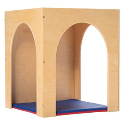 Image for Childcraft Cozy Arch Cube with Cushion, Wood Top, 29-1/2 x 29-1/2 x 29-1/2 Inches from School Specialty