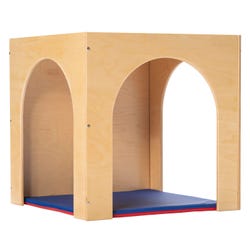 Image for Childcraft Cozy Arch Cube with Cushion, Wood Top, 29-1/2 x 29-1/2 x 29-1/2 Inches from School Specialty