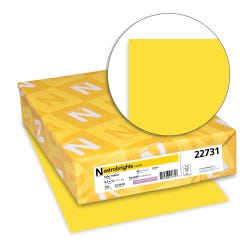 Image for Astrobrights Card Stock, 8-1/2 x 11 Inches, 65 Pound, Solar Yellow, Pack of 250 from School Specialty