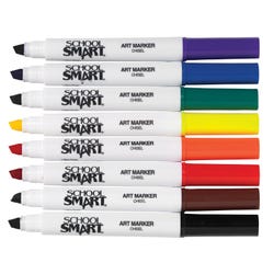 Image for School Smart Art Markers, Chisel Tip, Assorted Colors, Set of 8 from School Specialty