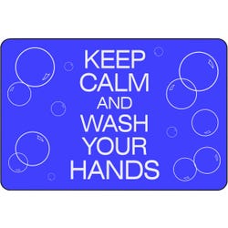 Image for Justrite Keep Calm And Wash Hands Safety Mat, 4 x 6 Feet from School Specialty