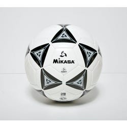 Image for Mikasa Size 4 Deluxe Cushioned Soccer Ball, Ages 8 to 12, 25 Inch Diameter, White/Black from School Specialty