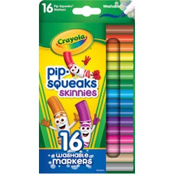 Image for Crayola Pip-Squeaks Skinnies Washable Markers, Assorted Colors, Set of 16 from School Specialty
