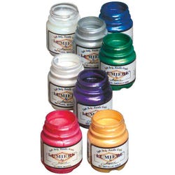 Jacquard Non-Toxic Lumiere Paint Set, 2.25 oz Bottle, Assorted Metallic and Pearlescent Color, Set of 8 Item Number 402891