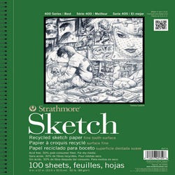 Image for Strathmore 400 Series Recycled Sketch Pad, 9 x 12 Inches, 60 lb, 100 Sheets from School Specialty