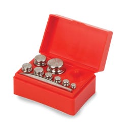 Image for Troemner Primary Weight Set with Storage Container, Assorted Capacity, Stainless Steel, Set of 8 from School Specialty