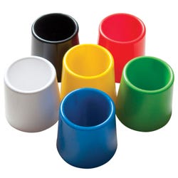 Image for School Smart Paint Brush Water Pot Set, 4-3/4 x 3-1/2 Inches, Assorted Colors, Pack of 6 from School Specialty