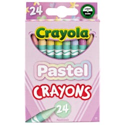 Image for Crayola Crayons, Assorted Pastel Colors, Set of 24 from School Specialty